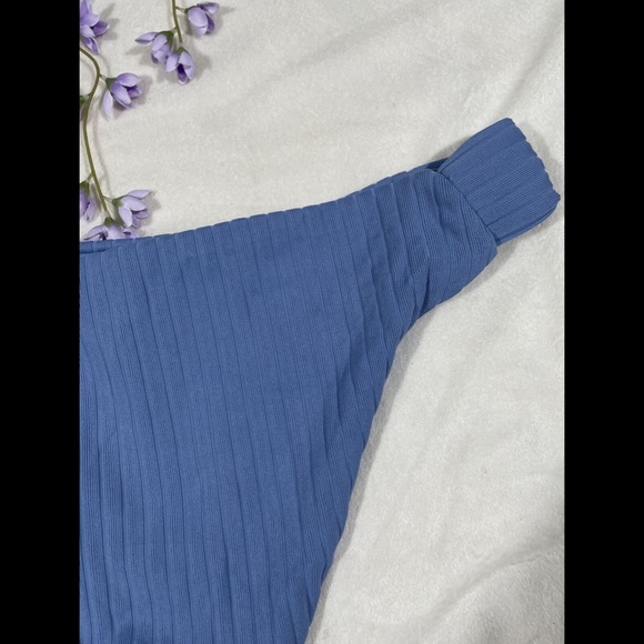 NEW Becca Loreda Ribbed Bikini Bottom‎ in MIST Blue [SZ Large ] - Picture 11 of 12